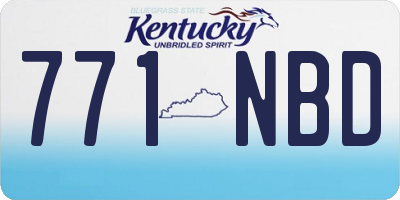 KY license plate 771NBD