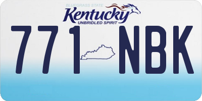 KY license plate 771NBK