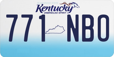 KY license plate 771NBO
