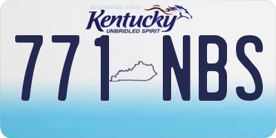 KY license plate 771NBS