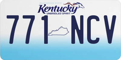 KY license plate 771NCV