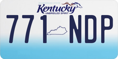 KY license plate 771NDP