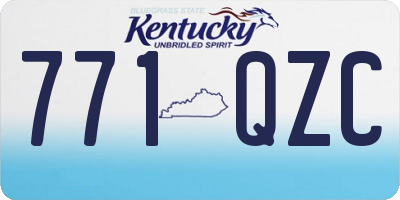 KY license plate 771QZC