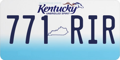 KY license plate 771RIR