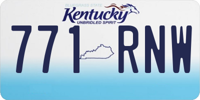 KY license plate 771RNW