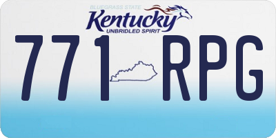 KY license plate 771RPG