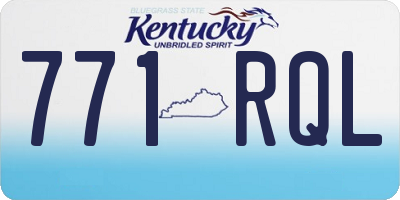 KY license plate 771RQL