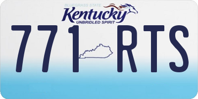 KY license plate 771RTS