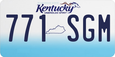 KY license plate 771SGM