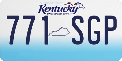 KY license plate 771SGP