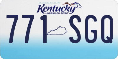 KY license plate 771SGQ