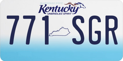 KY license plate 771SGR