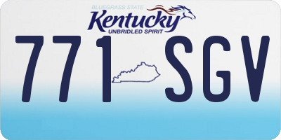 KY license plate 771SGV