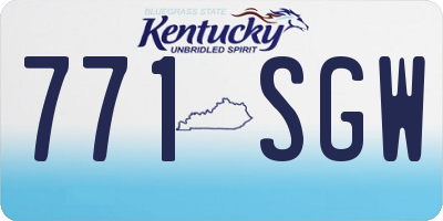 KY license plate 771SGW