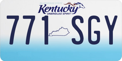 KY license plate 771SGY