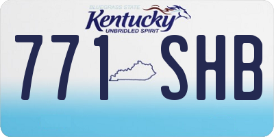 KY license plate 771SHB