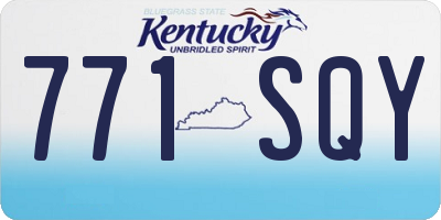 KY license plate 771SQY
