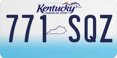 KY license plate 771SQZ