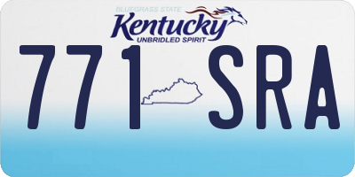 KY license plate 771SRA