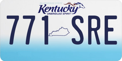 KY license plate 771SRE