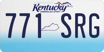 KY license plate 771SRG