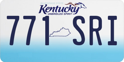 KY license plate 771SRI