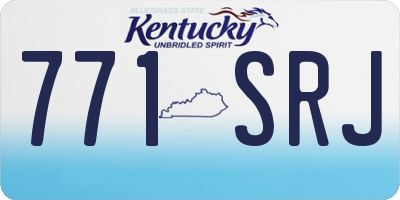 KY license plate 771SRJ
