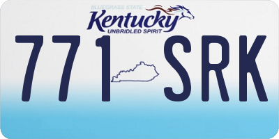 KY license plate 771SRK