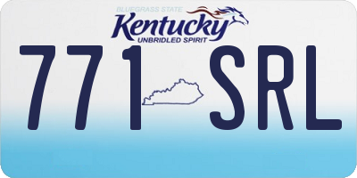 KY license plate 771SRL