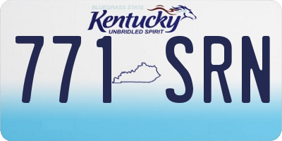 KY license plate 771SRN