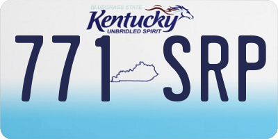 KY license plate 771SRP