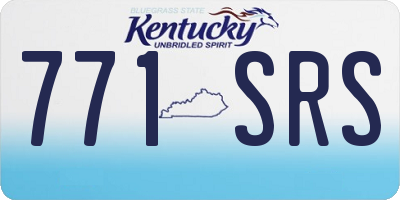 KY license plate 771SRS