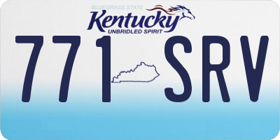 KY license plate 771SRV