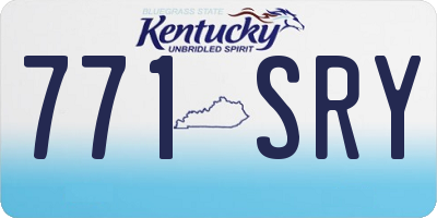 KY license plate 771SRY