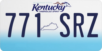 KY license plate 771SRZ
