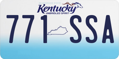 KY license plate 771SSA