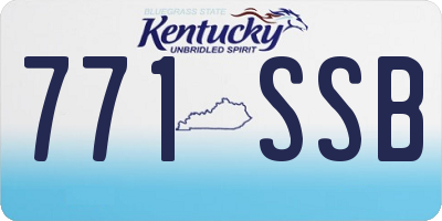 KY license plate 771SSB