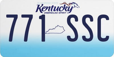 KY license plate 771SSC