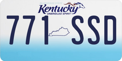 KY license plate 771SSD
