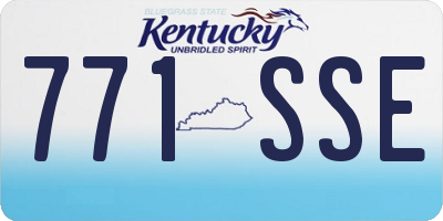 KY license plate 771SSE