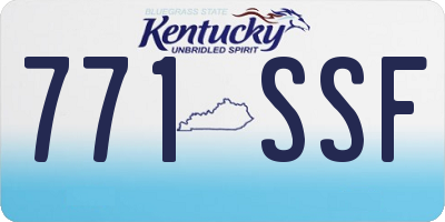 KY license plate 771SSF