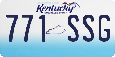 KY license plate 771SSG