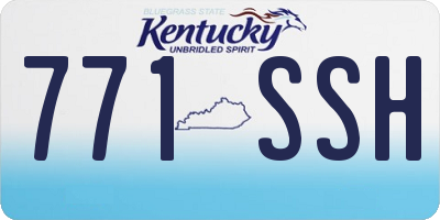 KY license plate 771SSH