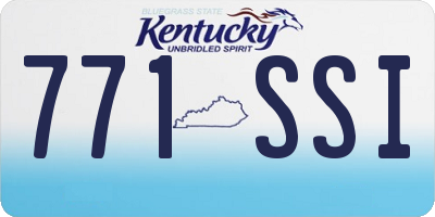 KY license plate 771SSI