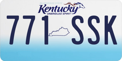 KY license plate 771SSK