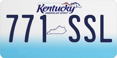 KY license plate 771SSL