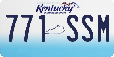 KY license plate 771SSM