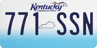 KY license plate 771SSN