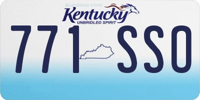 KY license plate 771SSO