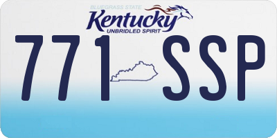KY license plate 771SSP